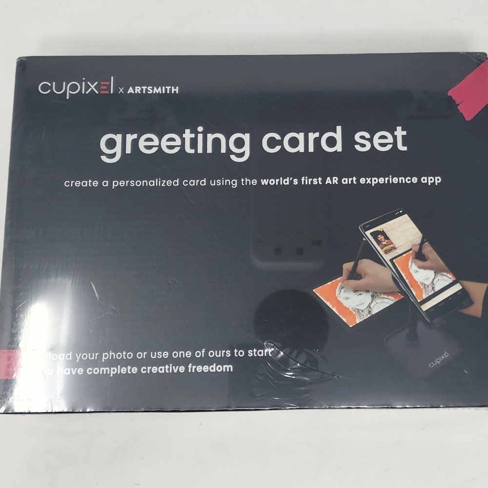 Cupixel Artsmith Greeting Card Set Unisex OS Black New AR‎ Art Experience Kit